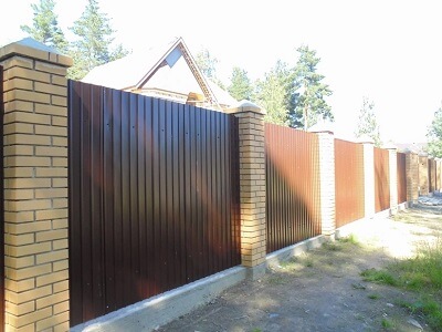 Забор из металлопрофиля в Витебске